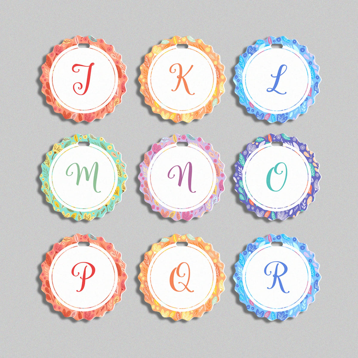 Personalised Floral Emblem Acrylic Letter Charms for Kids - image 5