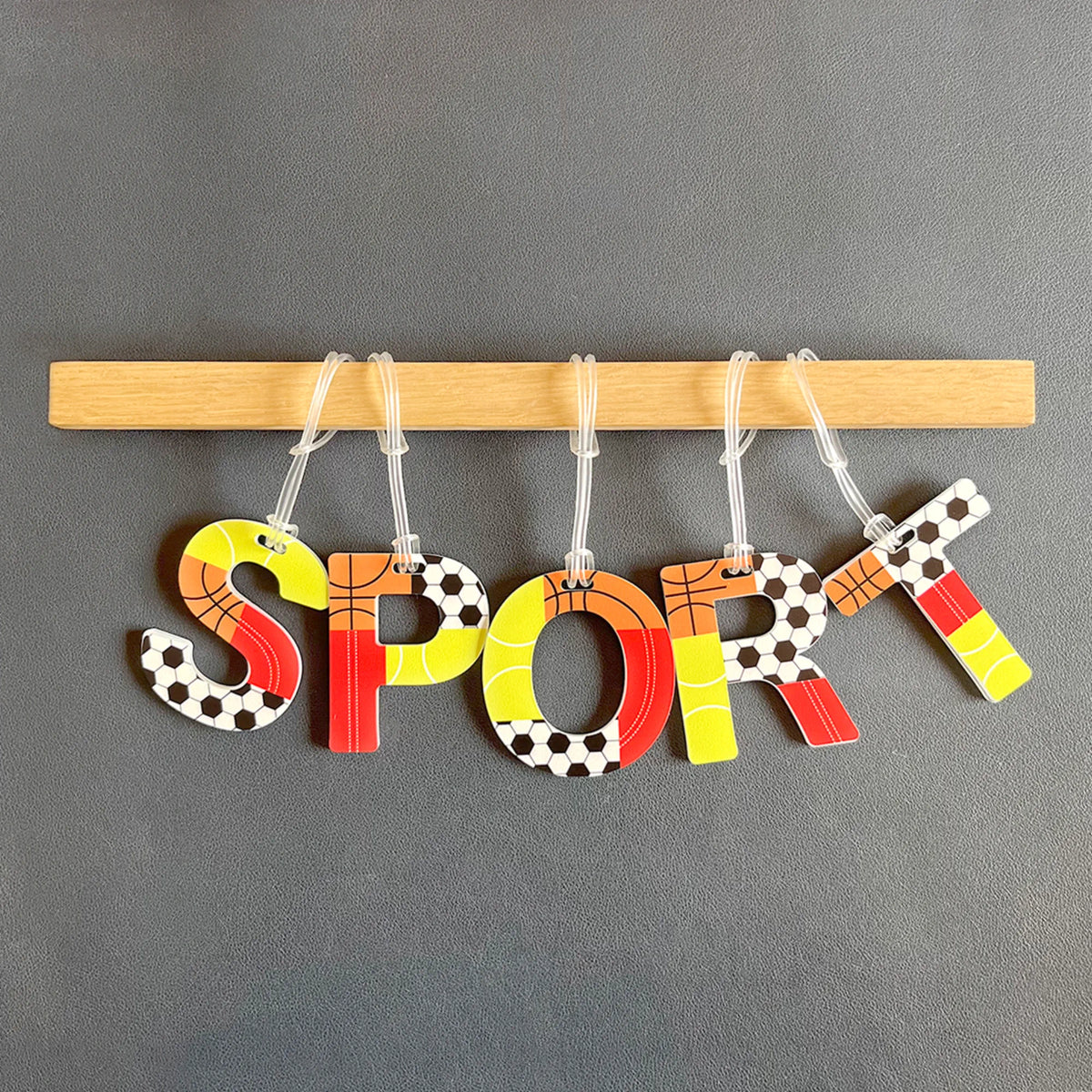 Personalised Sports Lover Acrylic Letter Charms for Kids - image 3