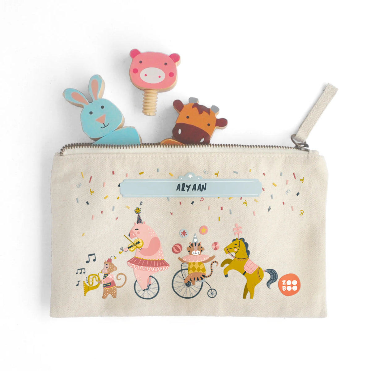 Personalised Animal Circus Kids Pouch – image 3