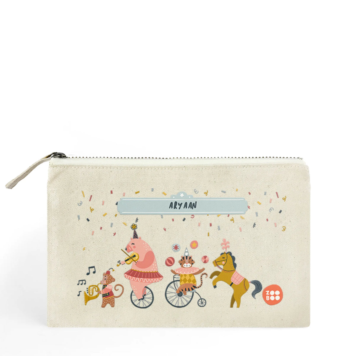 Personalised Animal Circus Kids Pouch