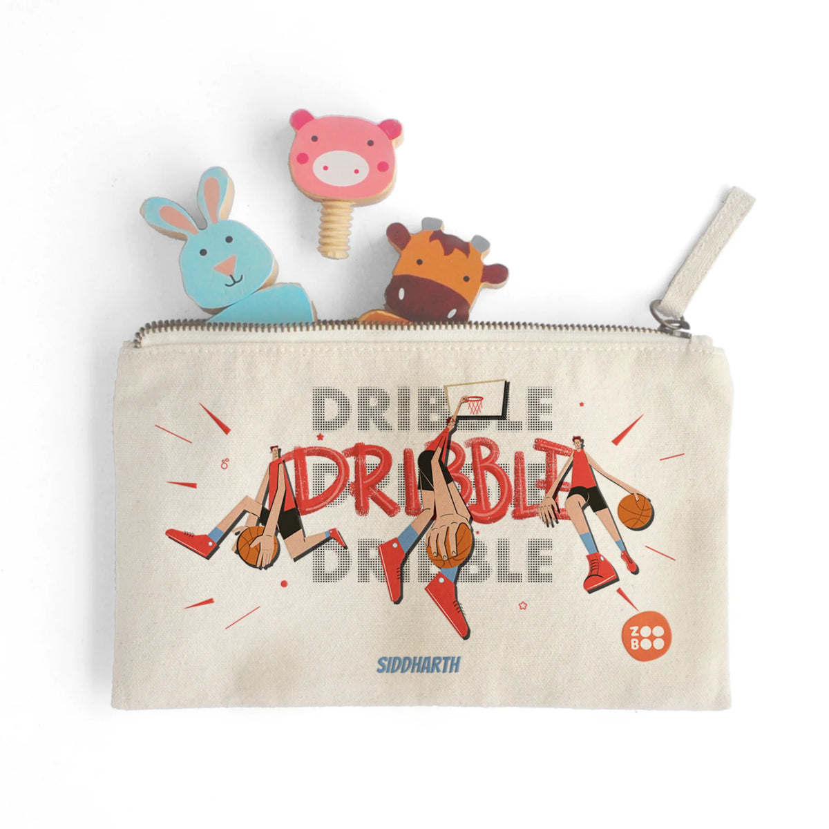 Personalised Basketball Fever Boy Kids Pouch – image 3