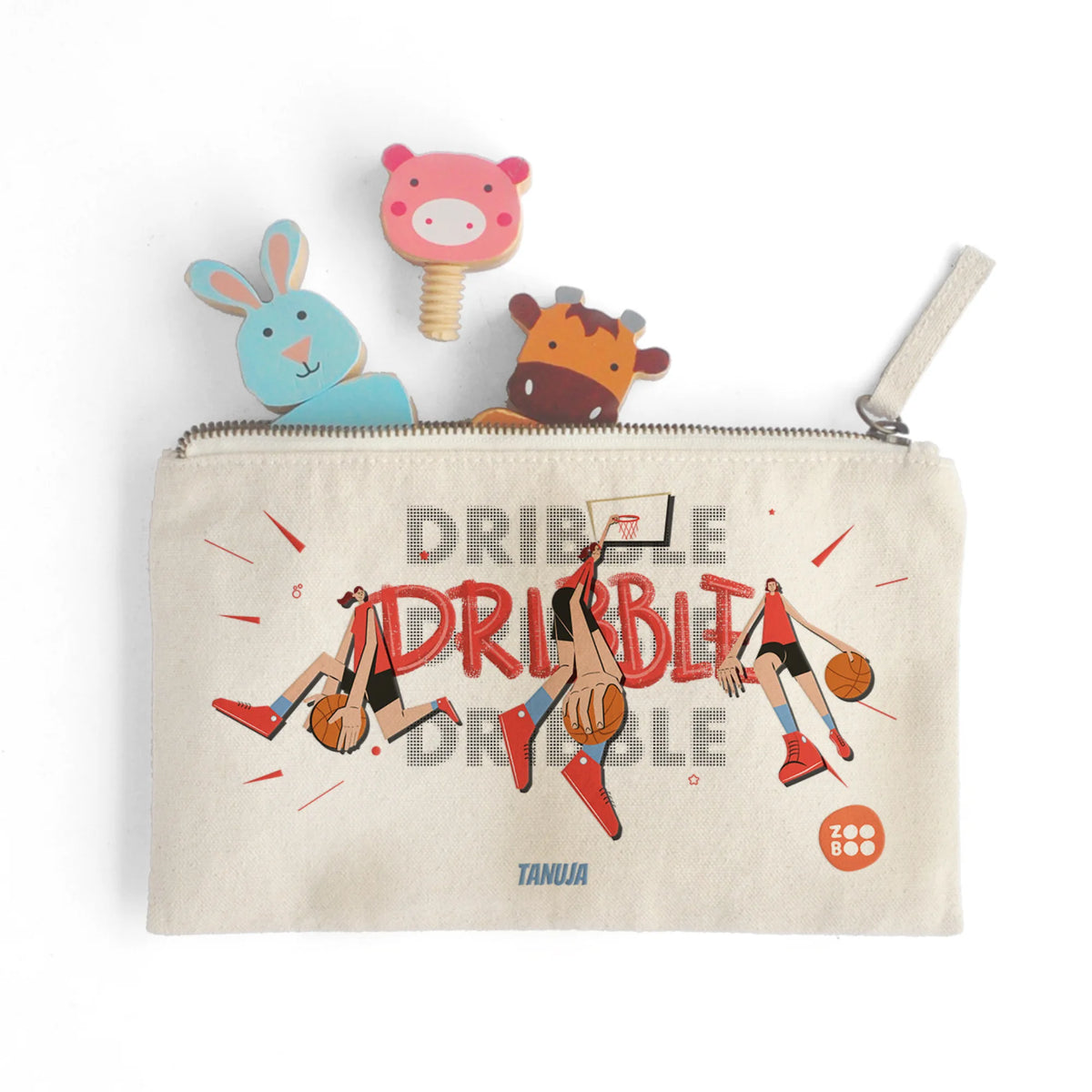 Personalised Basketball Fever Girl Kids Pouch – image 3