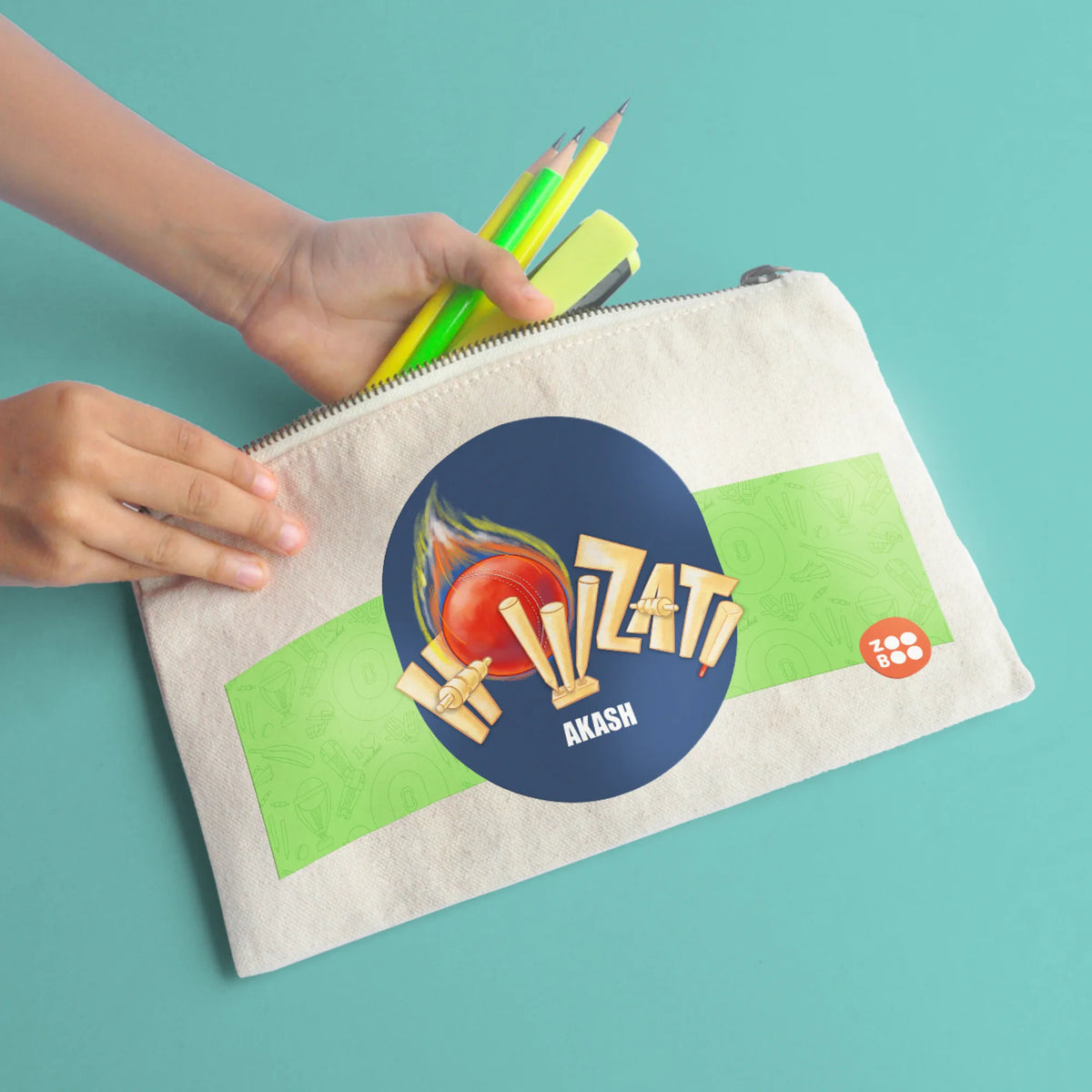 Personalised Cricket Buzz Kids Pouch – image 5