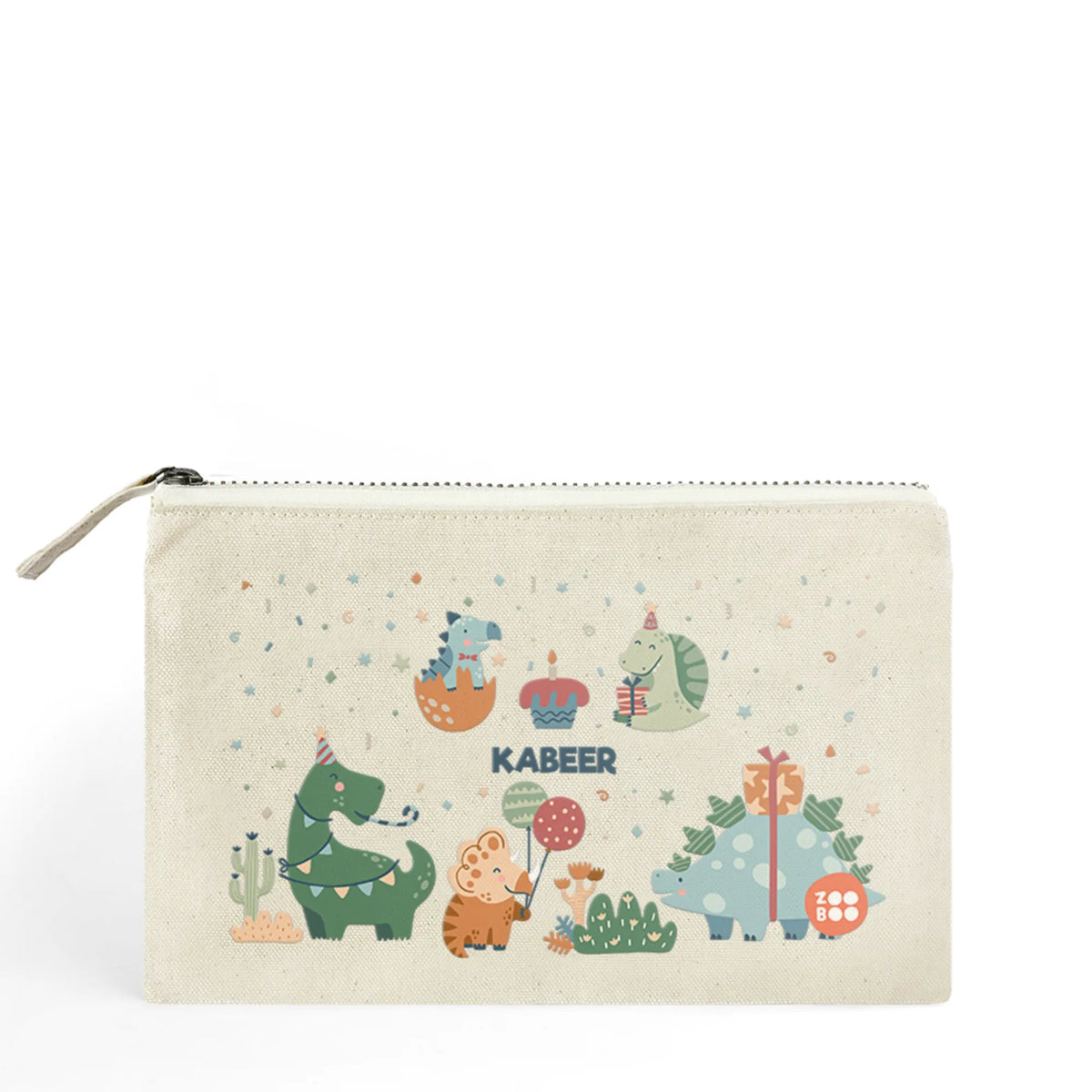 Personalised Dino Party Kids Pouch