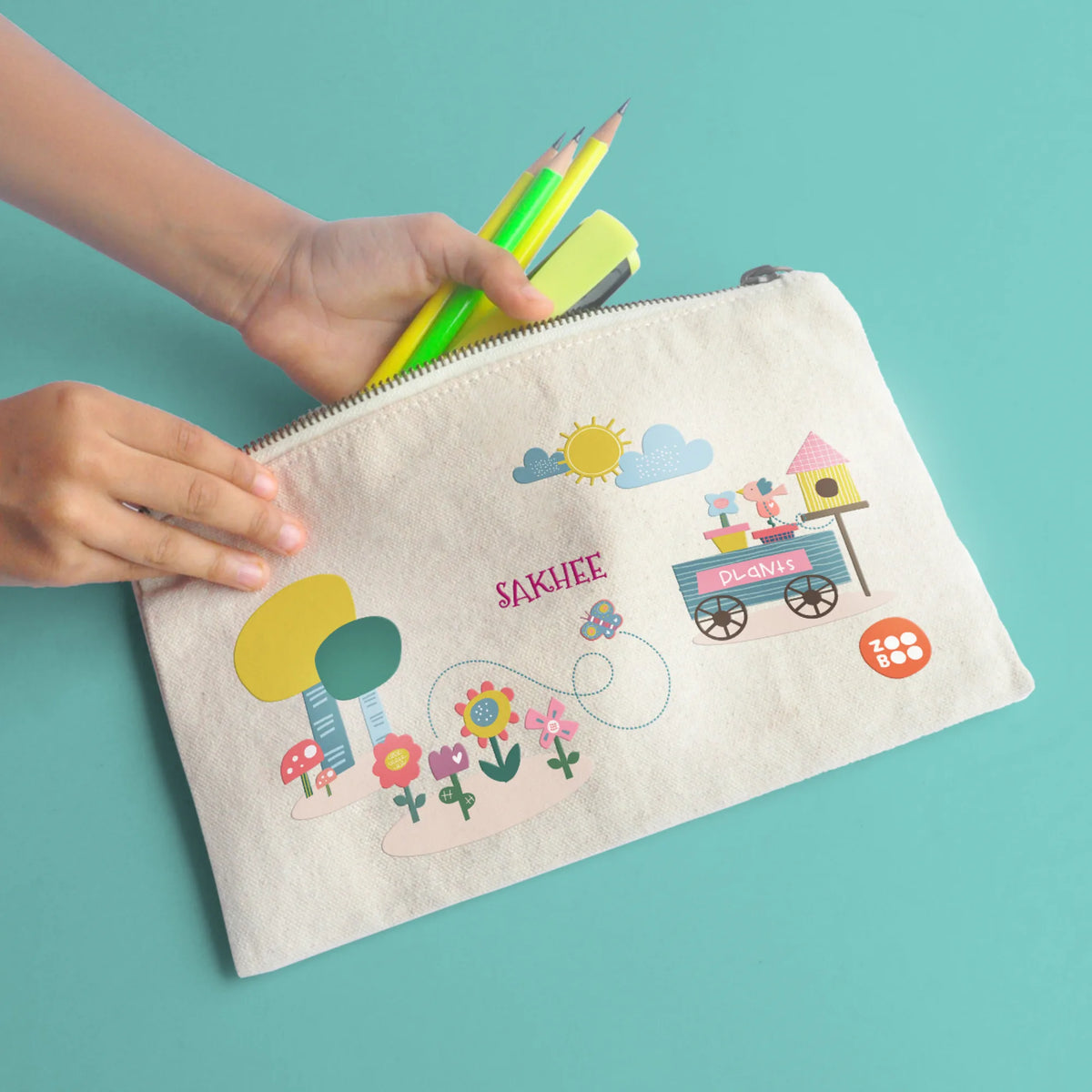 Personalised Flower Power Kids Pouch – image 5