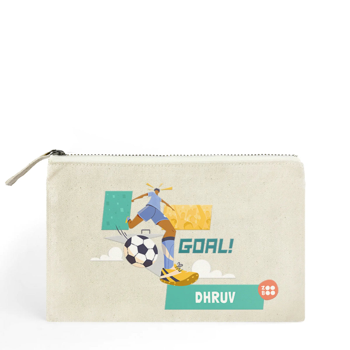 Personalised Football Goals Boy Kids Pouch