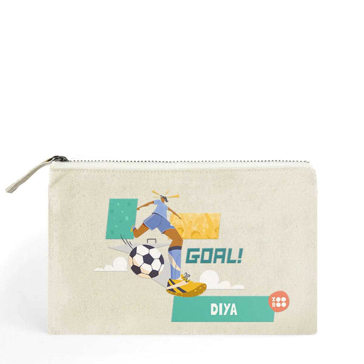 Personalised Football Goals Girl Kids Pouch