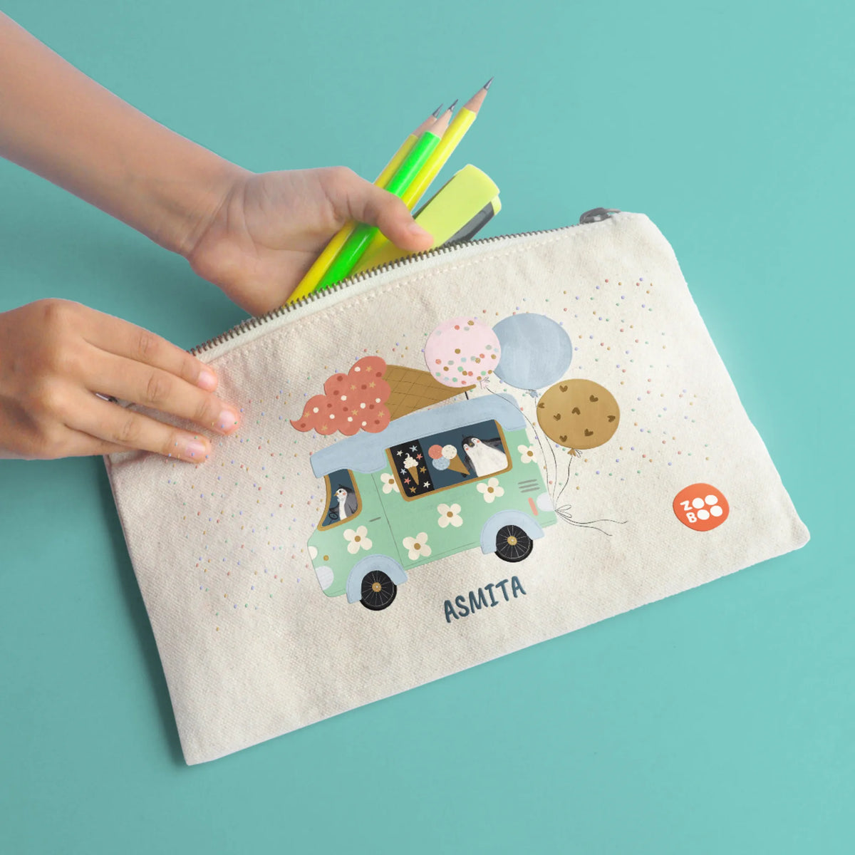 Personalised Ice Cream Fun Kids Pouch – image 5