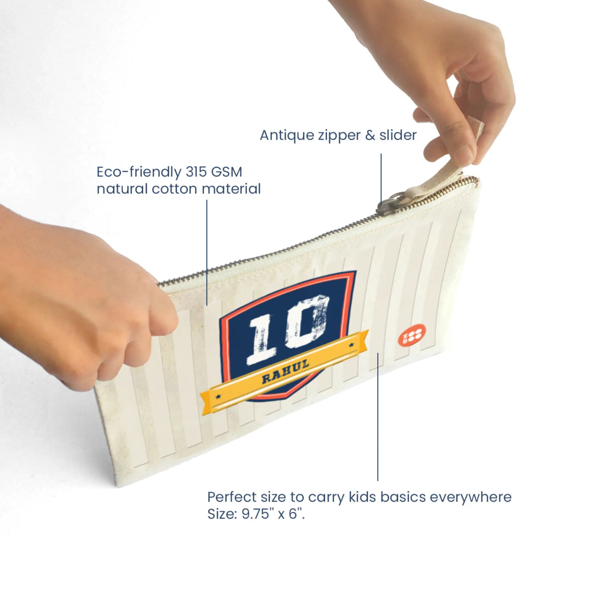 Personalised Jersey Number Kids Pouch – image 4