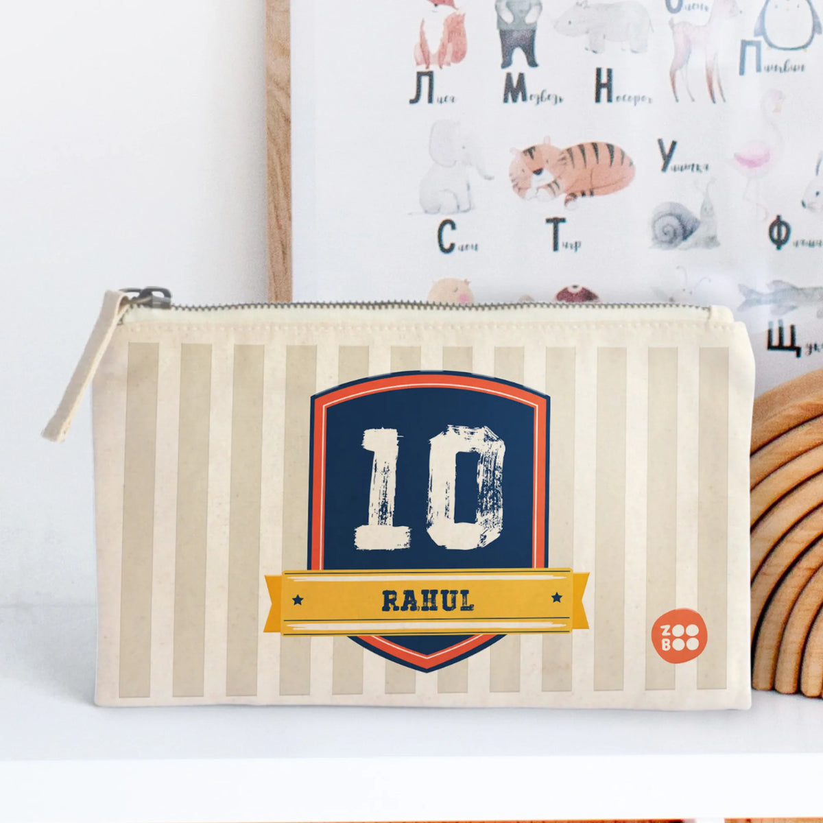 Personalised Jersey Number Kids Pouch – image 6