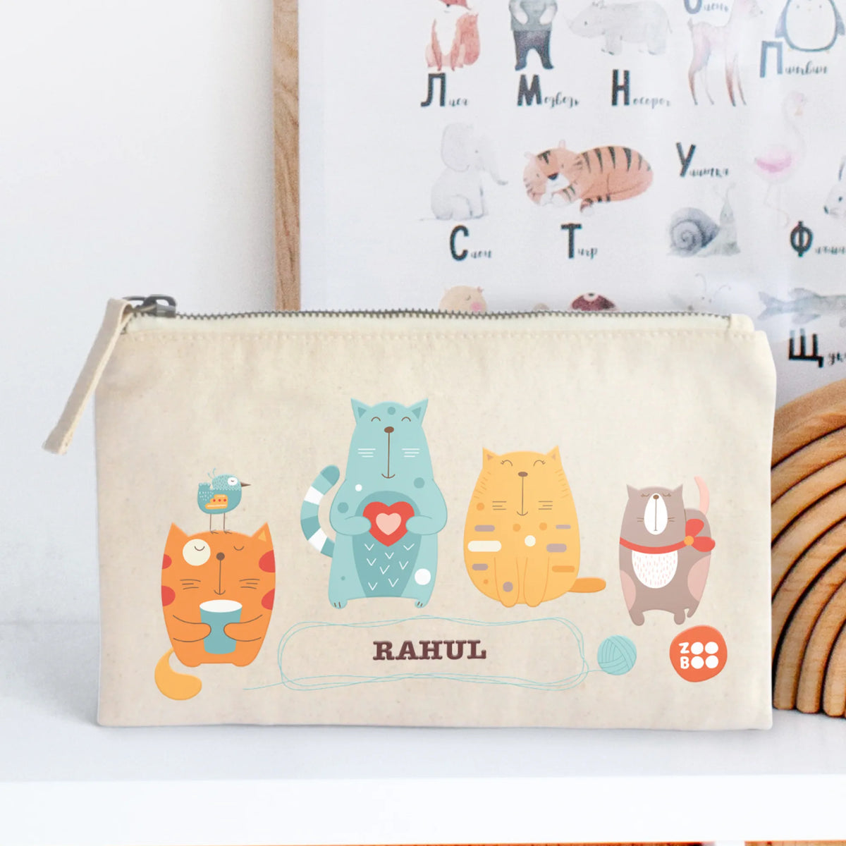 Personalised Kitty Cat Kids Pouch – image 6