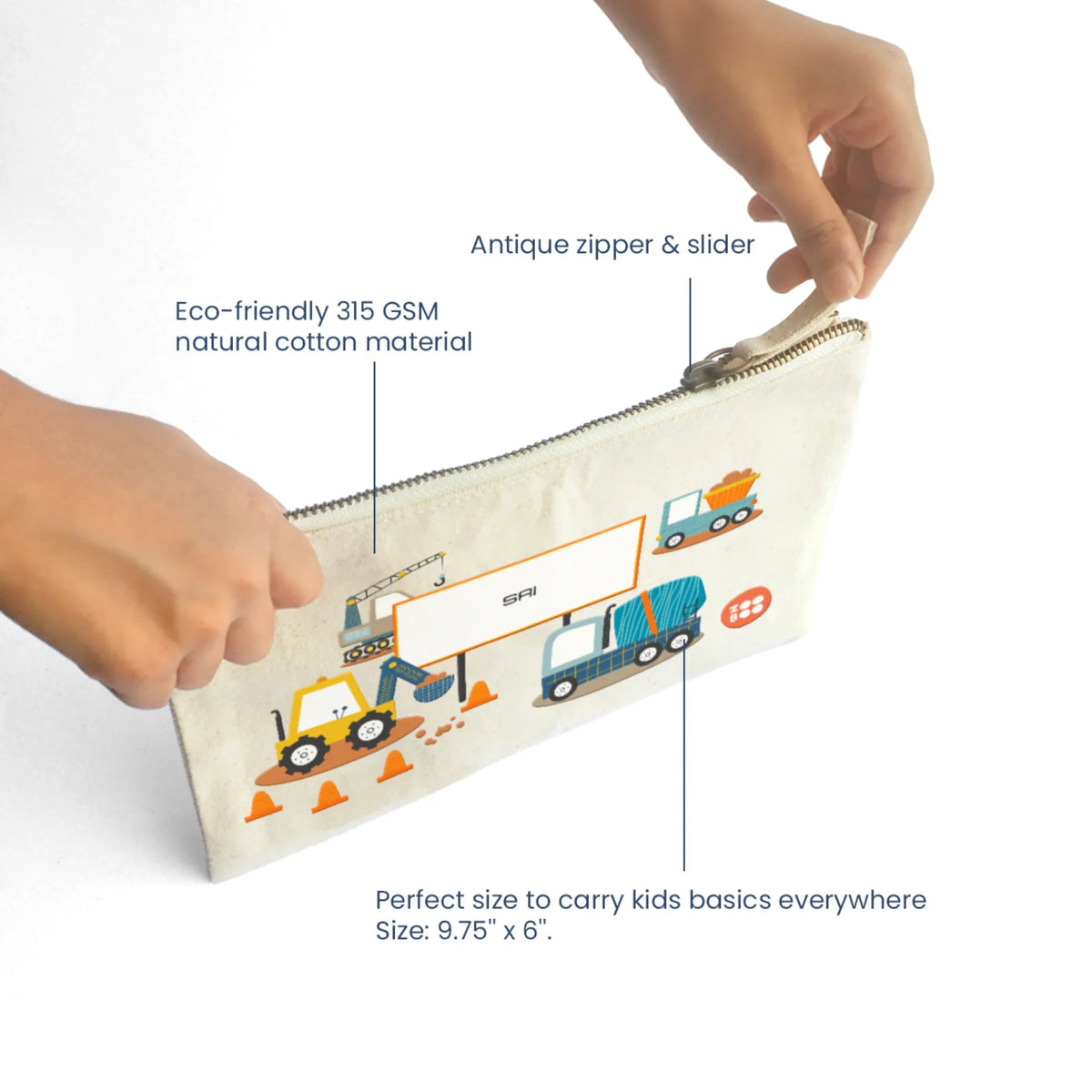 Personalised Let's Build Kids Pouch – image 4