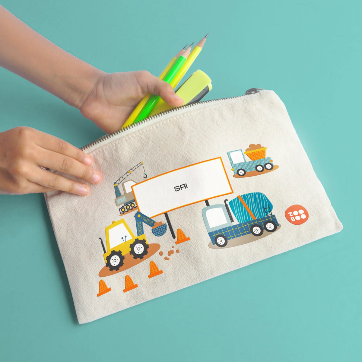 Personalised Let's Build Kids Pouch – image 5