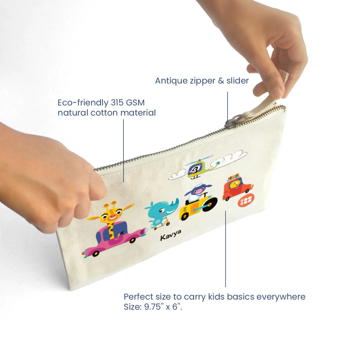 Personalised Let's Travel Kids Pouch – image 4