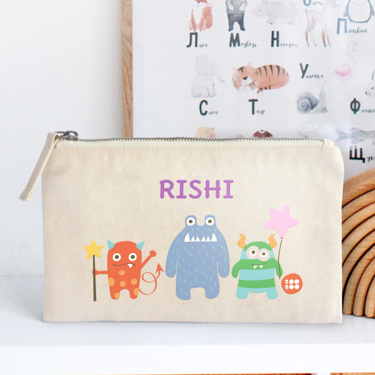 Personalised Monster Party Kids Pouch – image 6