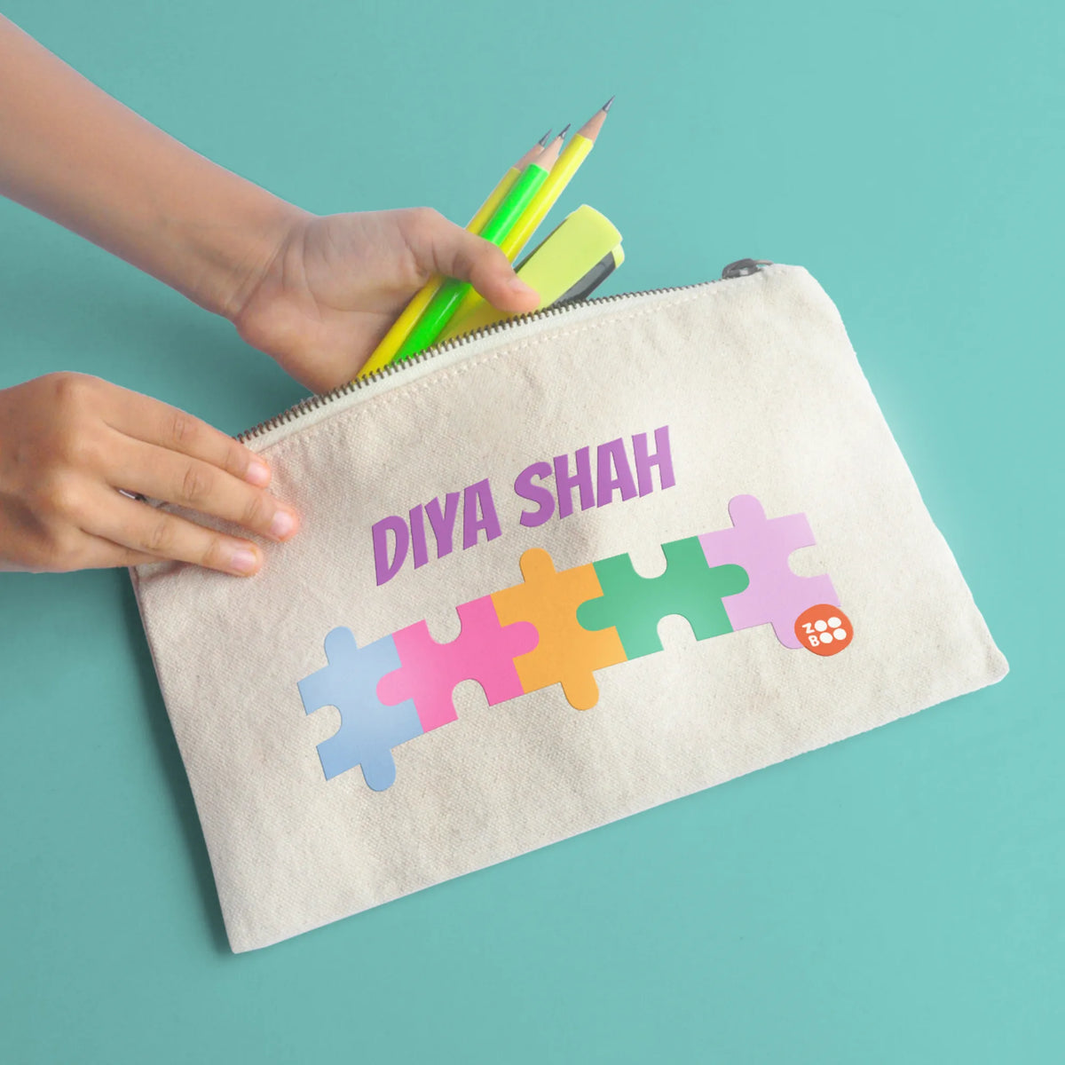 Personalised Puzzle Pop Kids Pouch – image 5