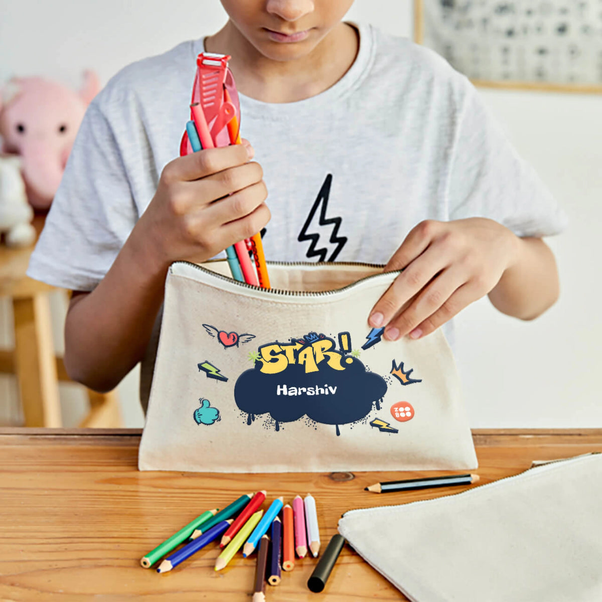 Personalised Rising Stars Kids Pouch - image 2