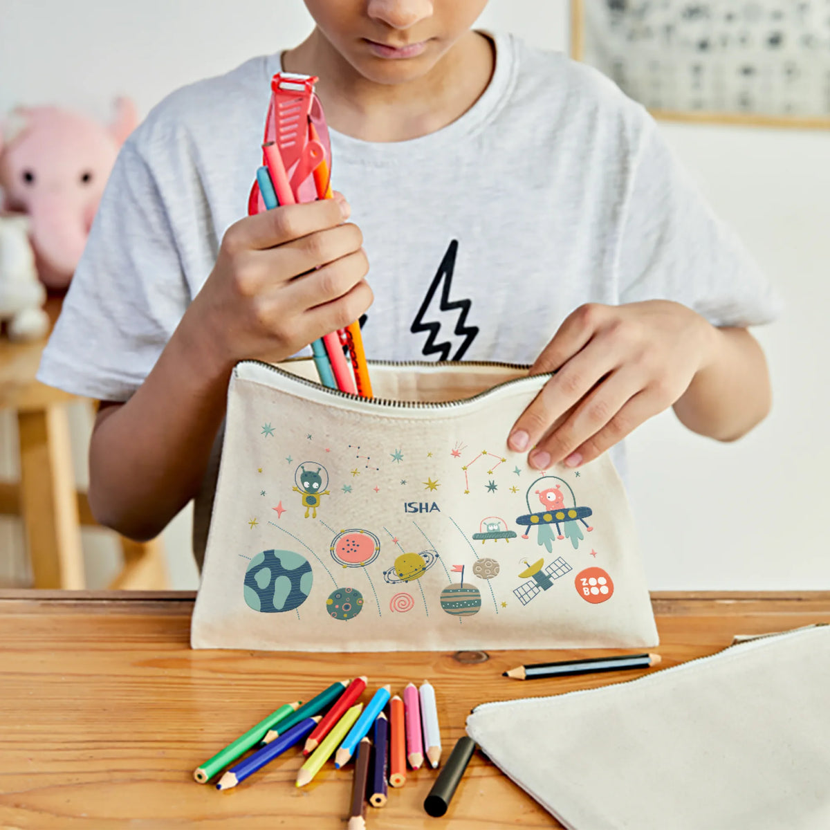 Personalised Space Explorer Kids Pouch – image 2