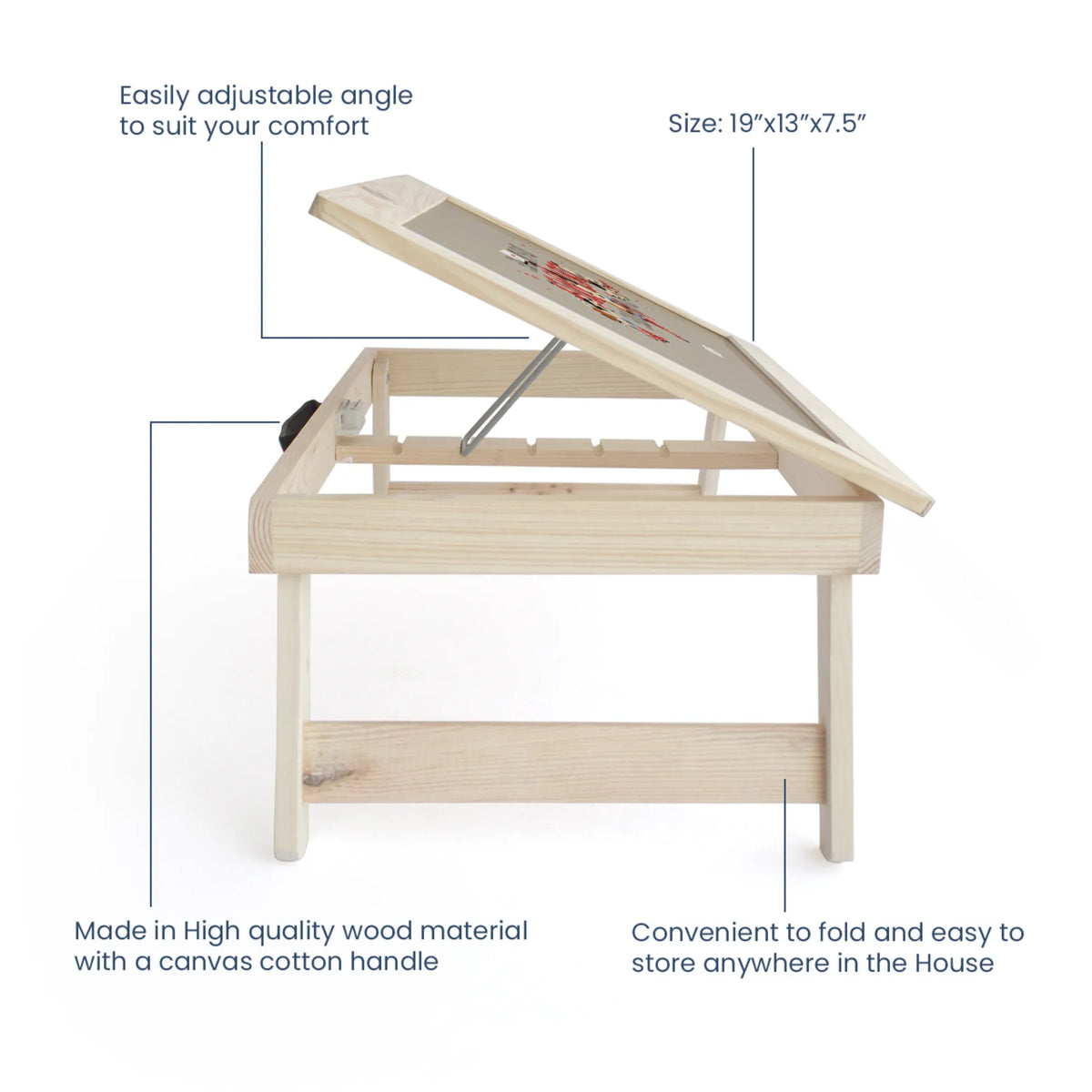 Personalised Basketball Fever Girl Foldable Study Table for Kids - image 4