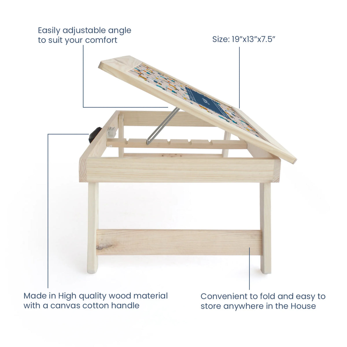 Personalised Construction Site Foldable Study Table for Kids - image 4