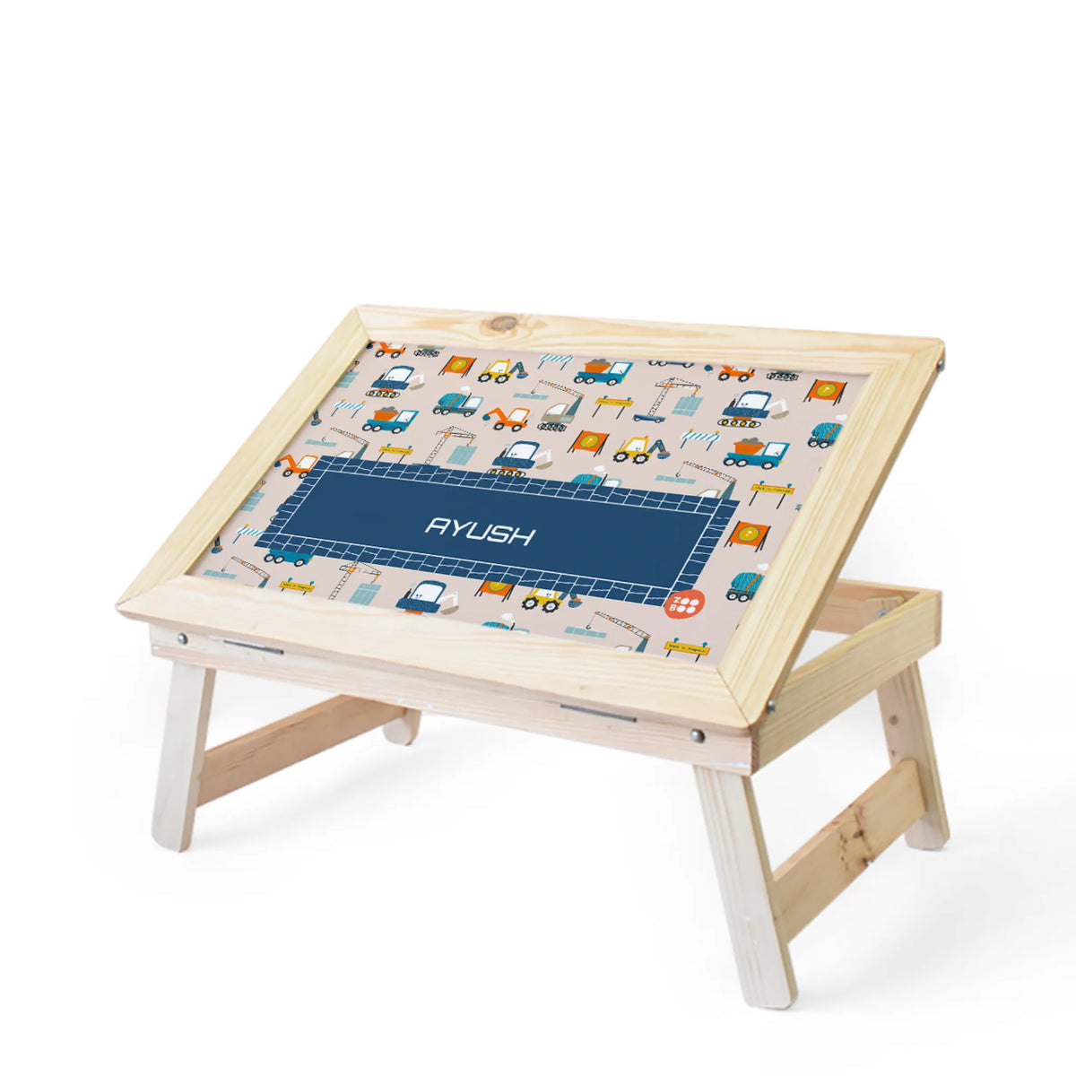 Personalised Construction Site Foldable Study Table for Kids - image 1