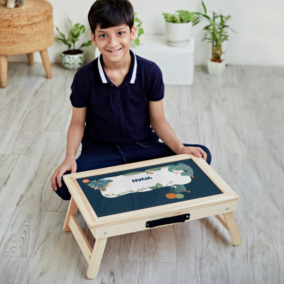Personalised Dino Party Foldable Study Table for Kids - image 2