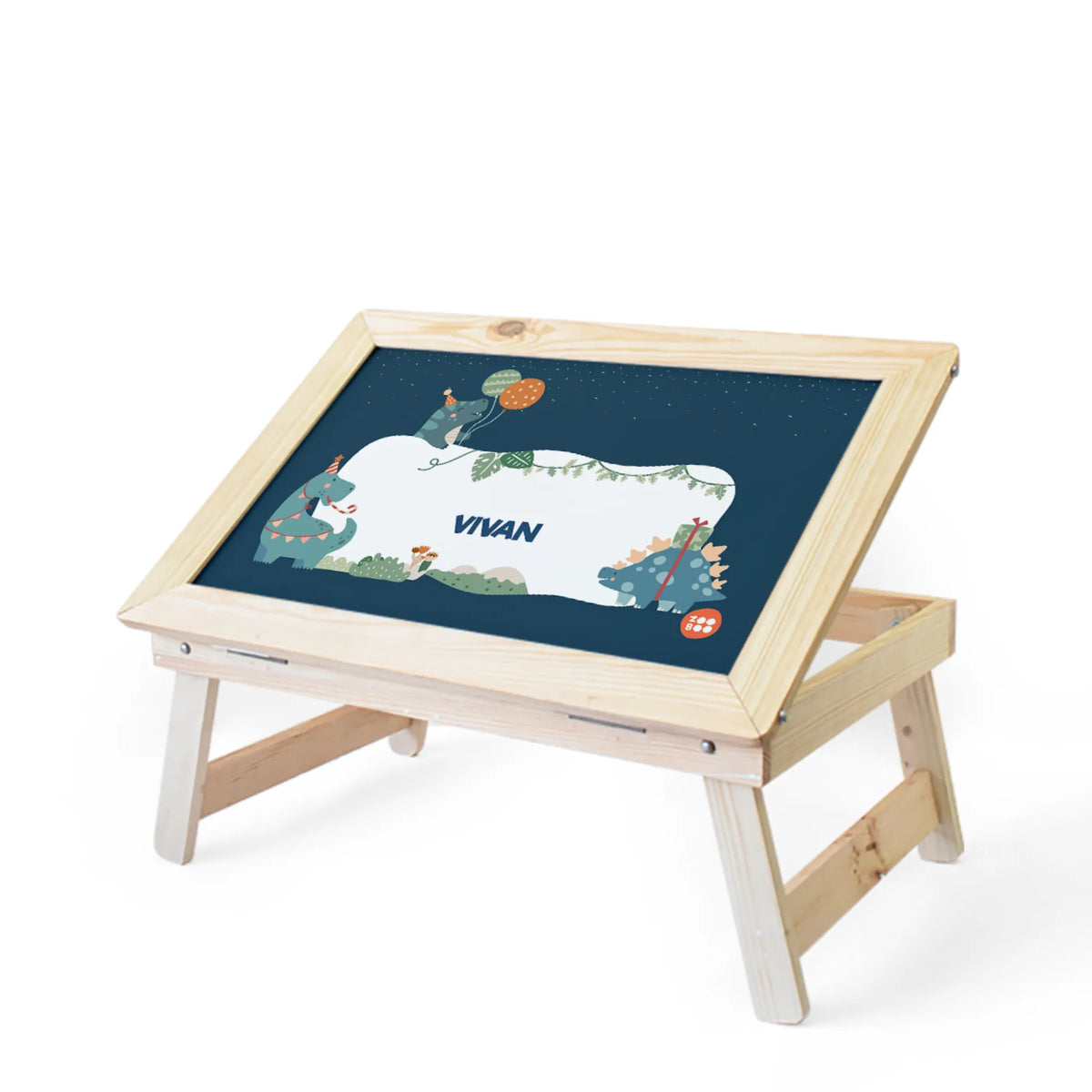 Personalised Dino Party Foldable Study Table for Kids - image 1
