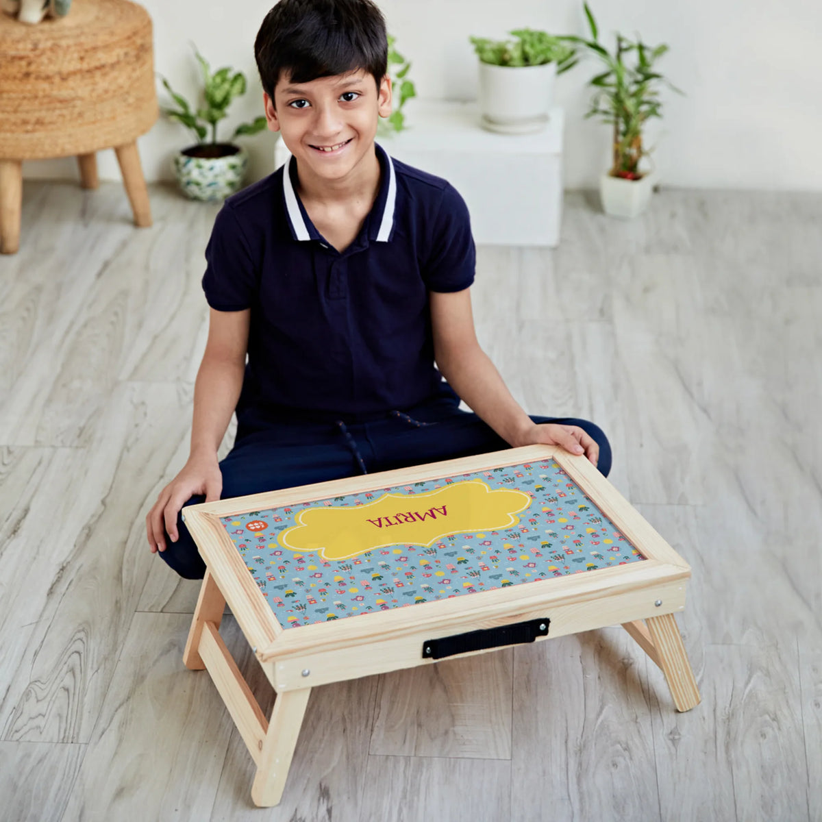 Personalised Enchanted Garden Foldable Study Table for Kids - image 2