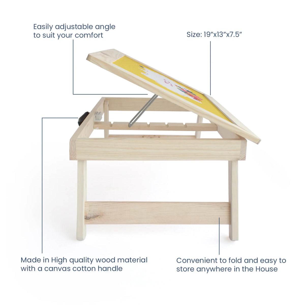 Personalised Flower Power Foldable Study Table for Kids - image 4