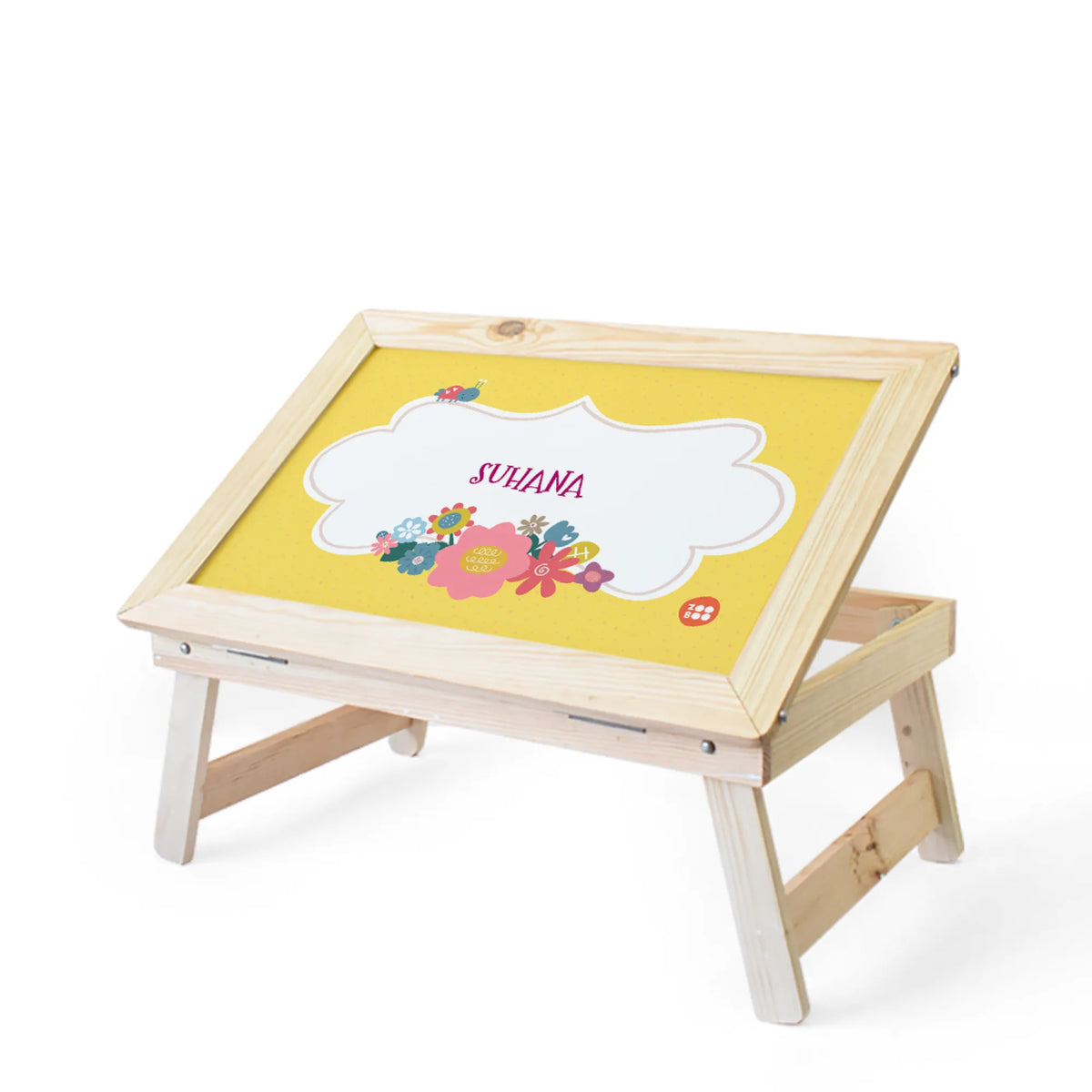Personalised Flower Power Foldable Study Table for Kids - image 1