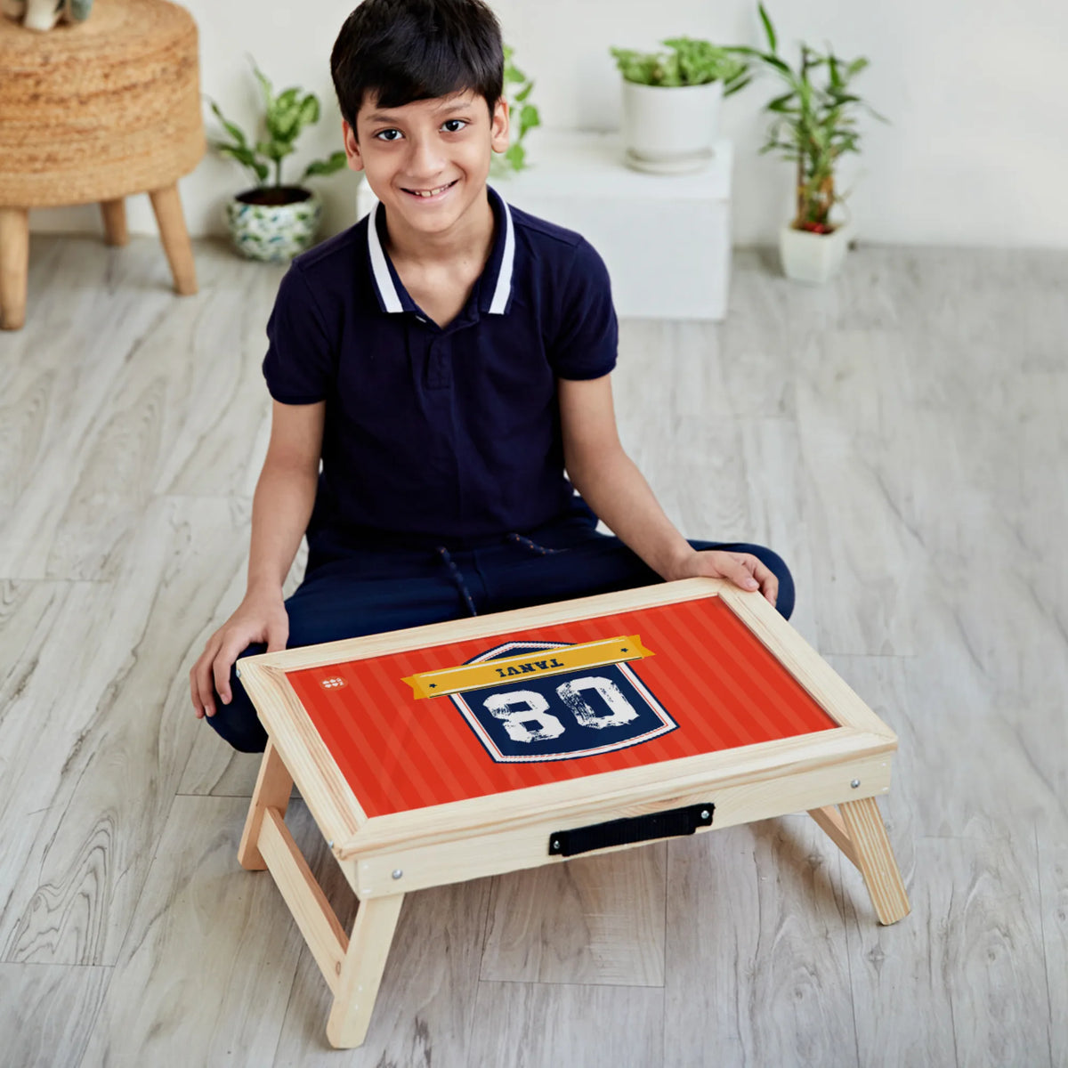 Personalised Jersey Number Foldable Study Table for Kids - image 2