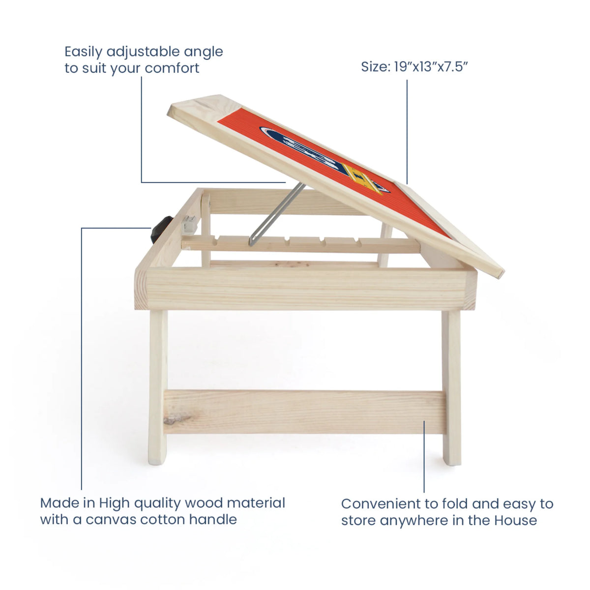 Personalised Jersey Number Foldable Study Table for Kids - image 4