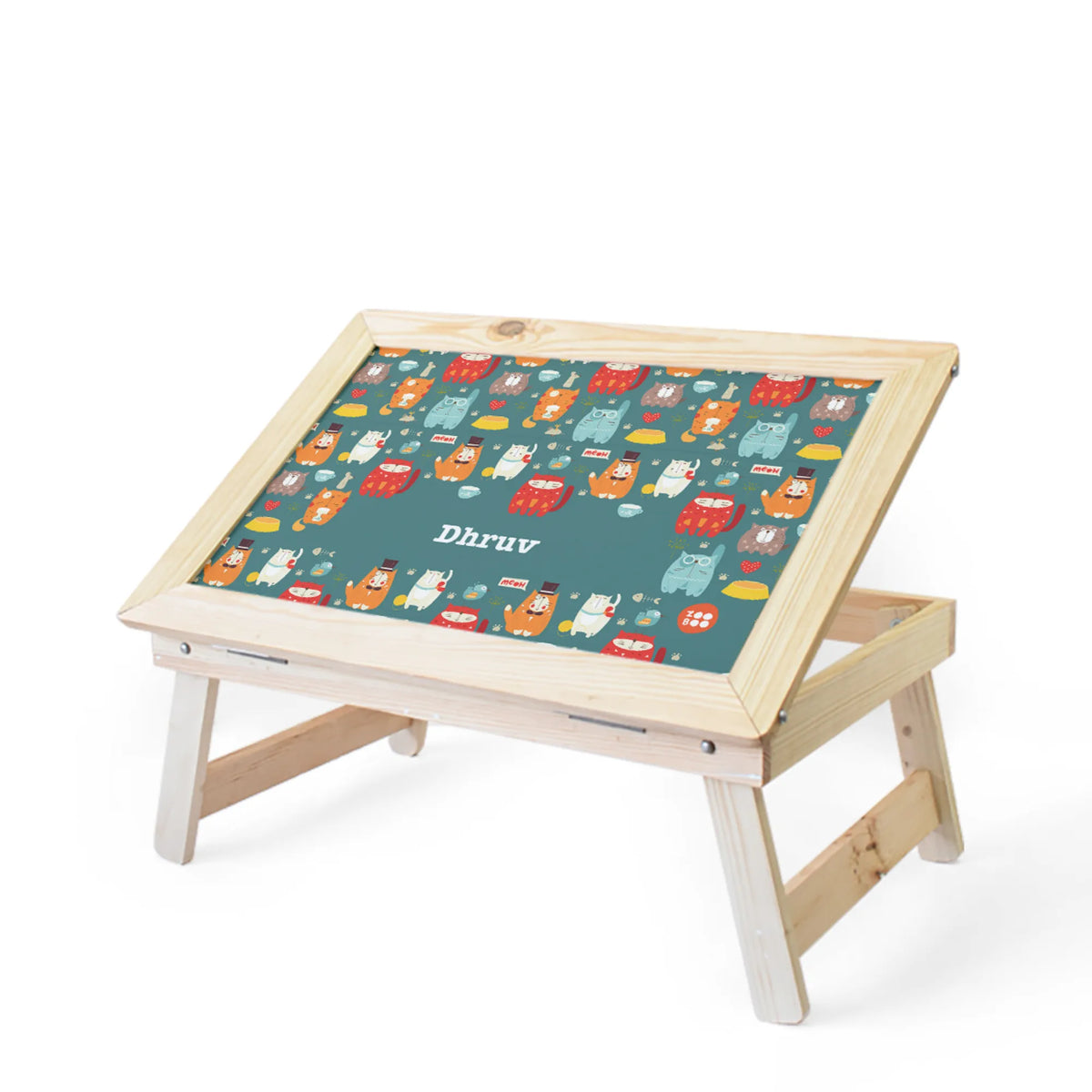 Personalised Kitty Cat Foldable Study Table for Kids - image 1