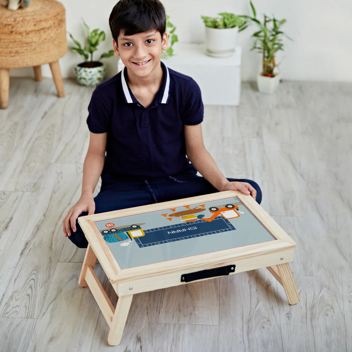 Personalised Let's Build Foldable Study Table for Kids - image 2