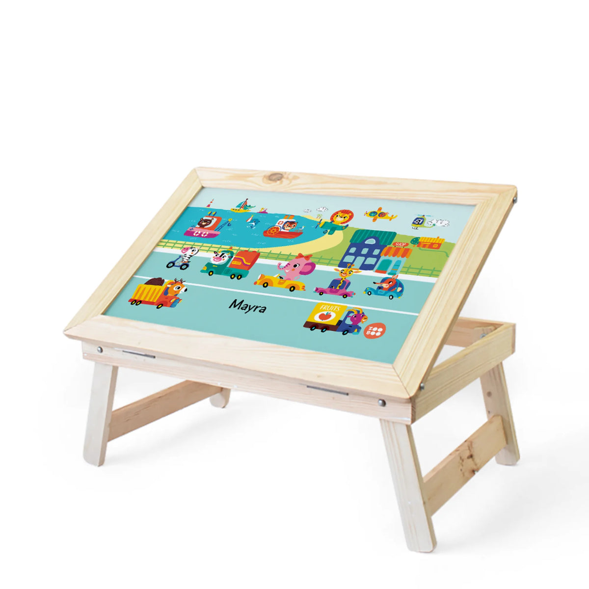 Personalised Let's Travel Foldable Study Table for Kids - image 1