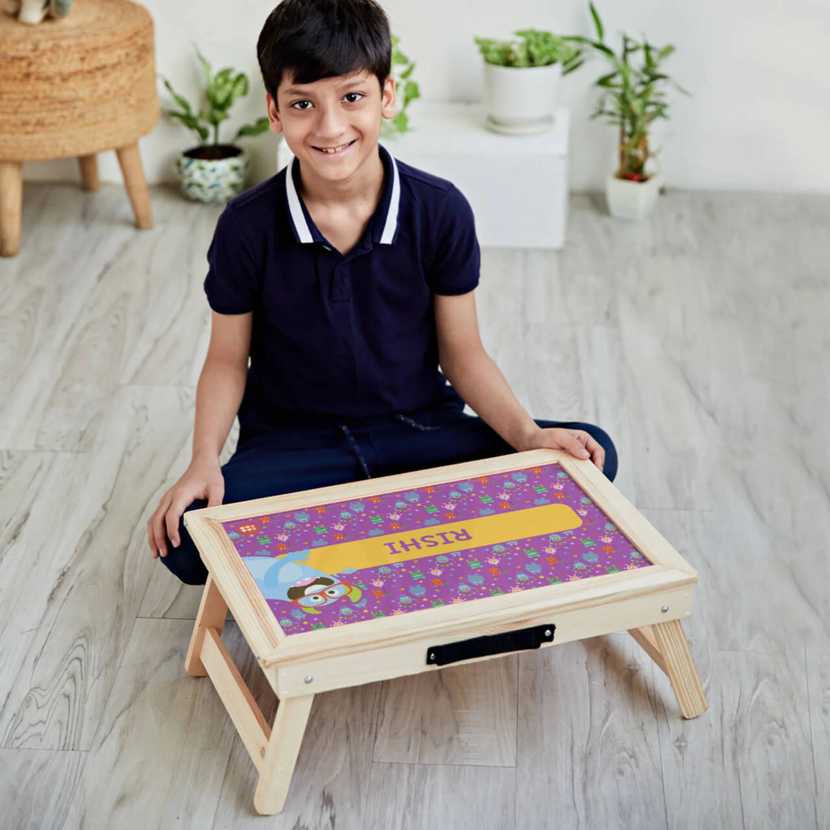 Personalised Monster Party Foldable Study Table for Kids - image 2