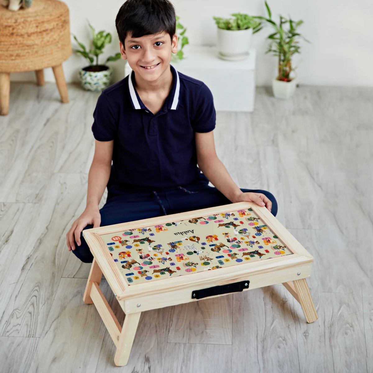 Personalised Paw Party Foldable Study Table for Kids - image 2