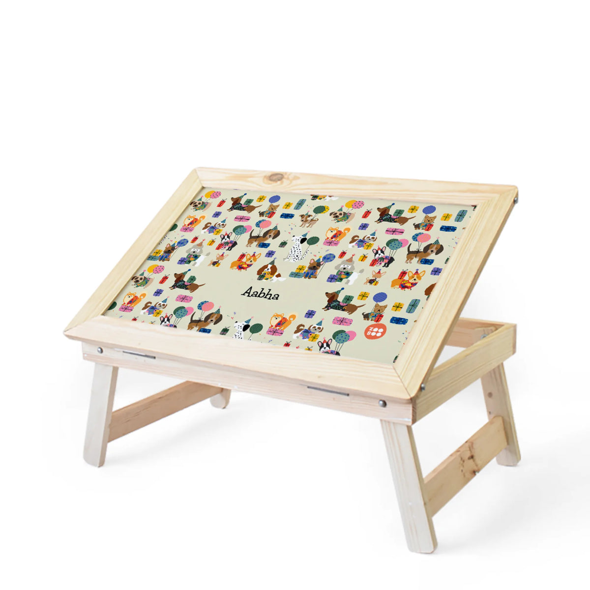 Personalised Paw Party Foldable Study Table for Kids - image 1