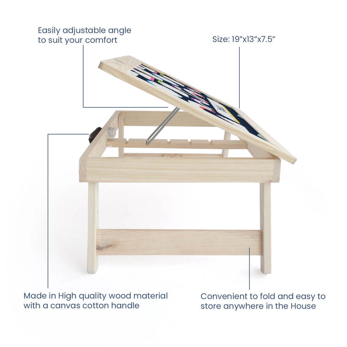Personalised Terrazzo Pop Foldable Study Table for Kids - image 4