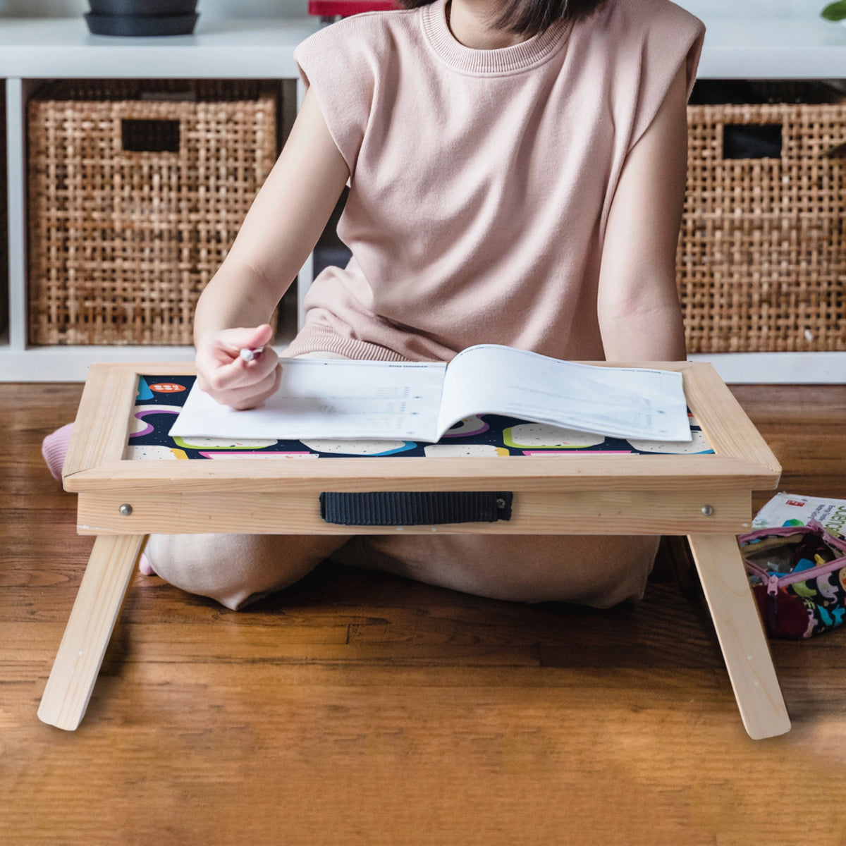 Personalised Terrazzo Pop Foldable Study Table for Kids - image 6