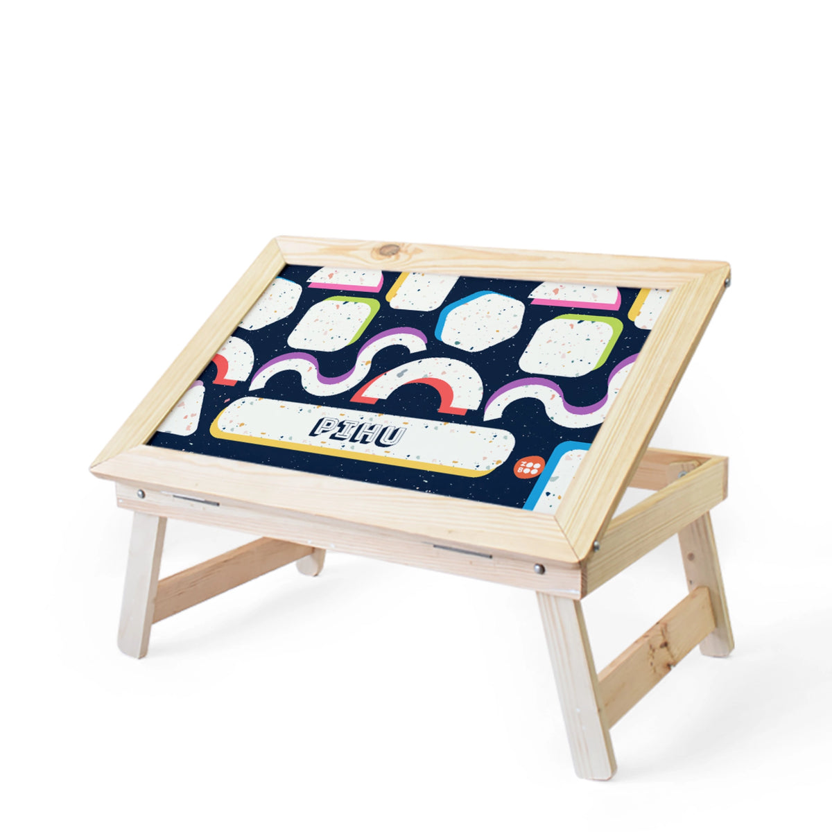 Personalised Terrazzo Pop Foldable Study Table for Kids - image 1