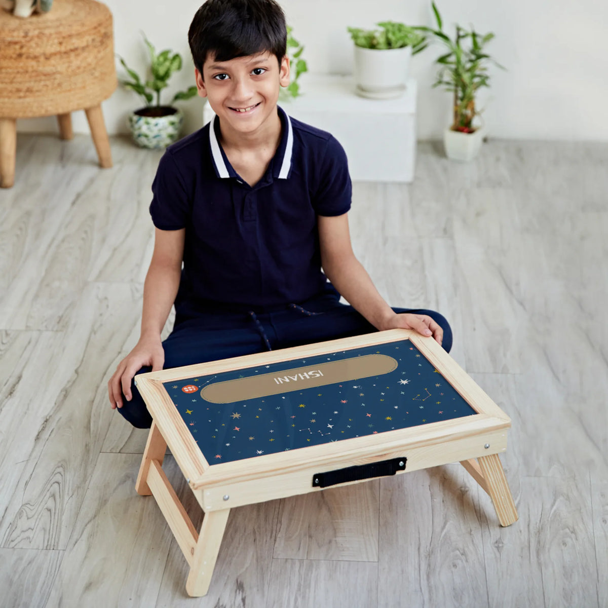 Personalised Twinkling Stars Foldable Study Table for Kids - image 2