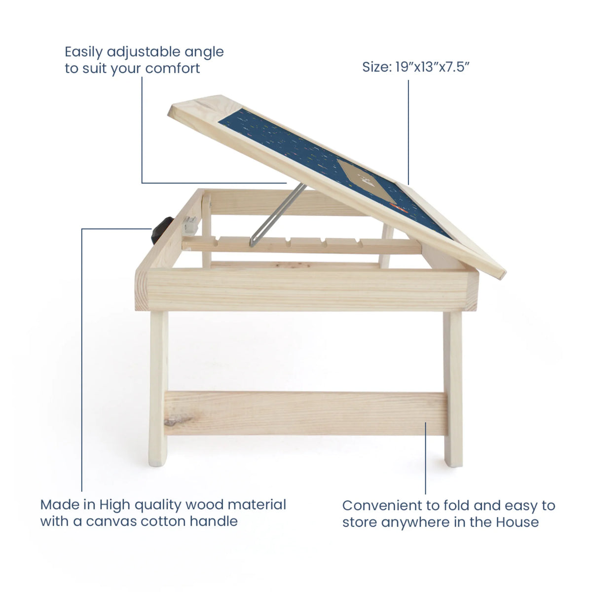 Personalised Twinkling Stars Foldable Study Table for Kids - image 4
