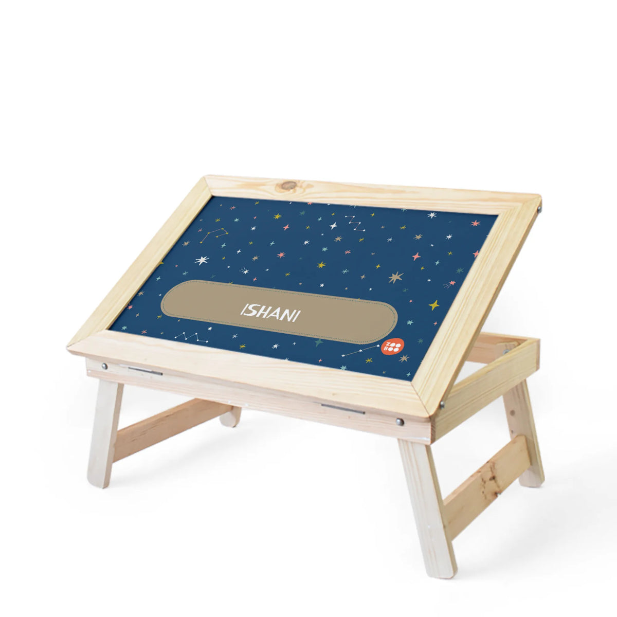 Personalised Twinkling Stars Foldable Study Table for Kids - image 1