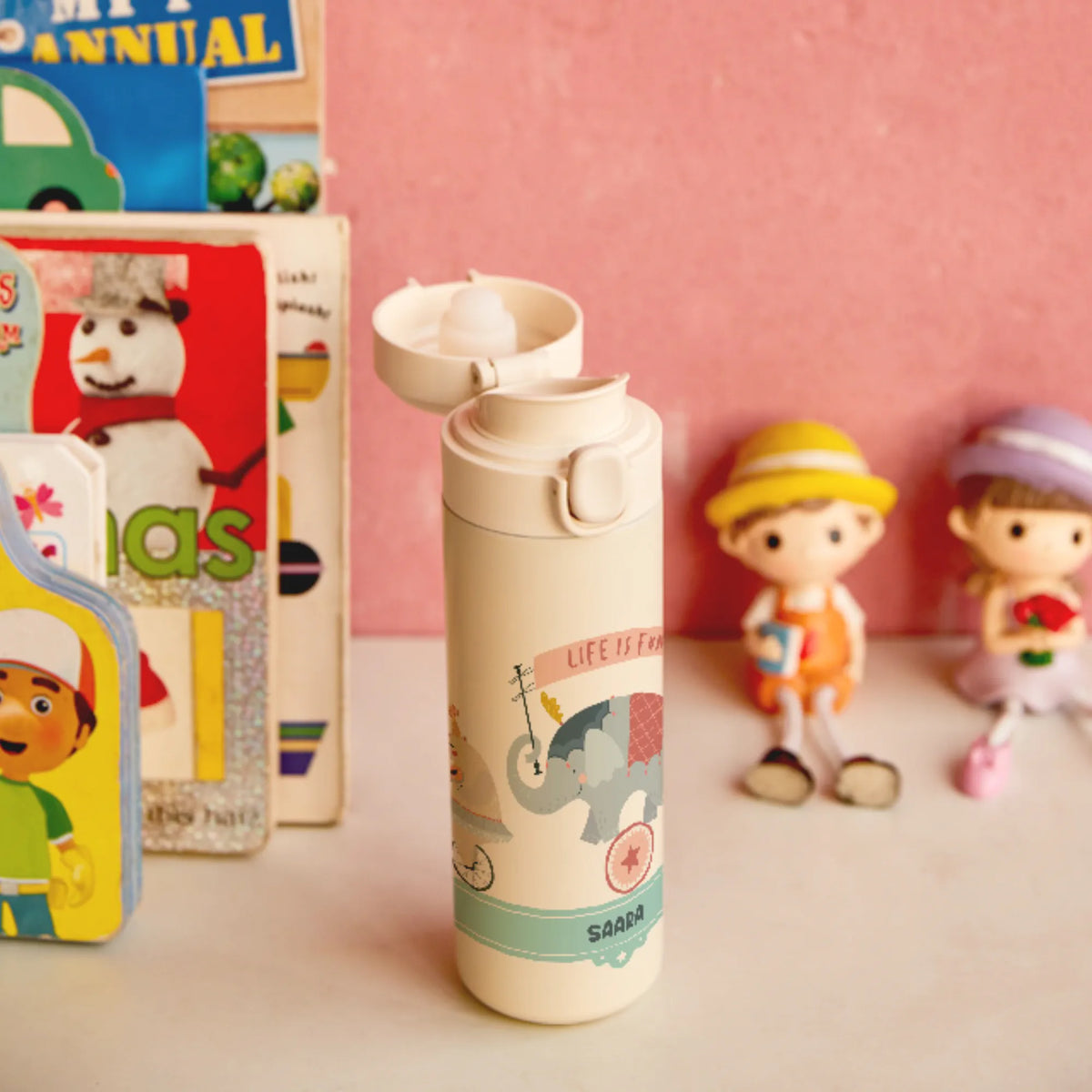 Personalised Animal Circus Water Bottle for Kids - image 3