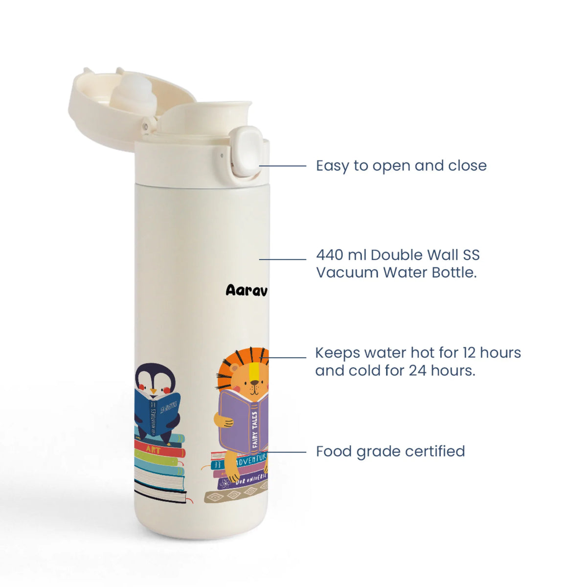Personalised Animal Library Water Bottle for Kids - image 4