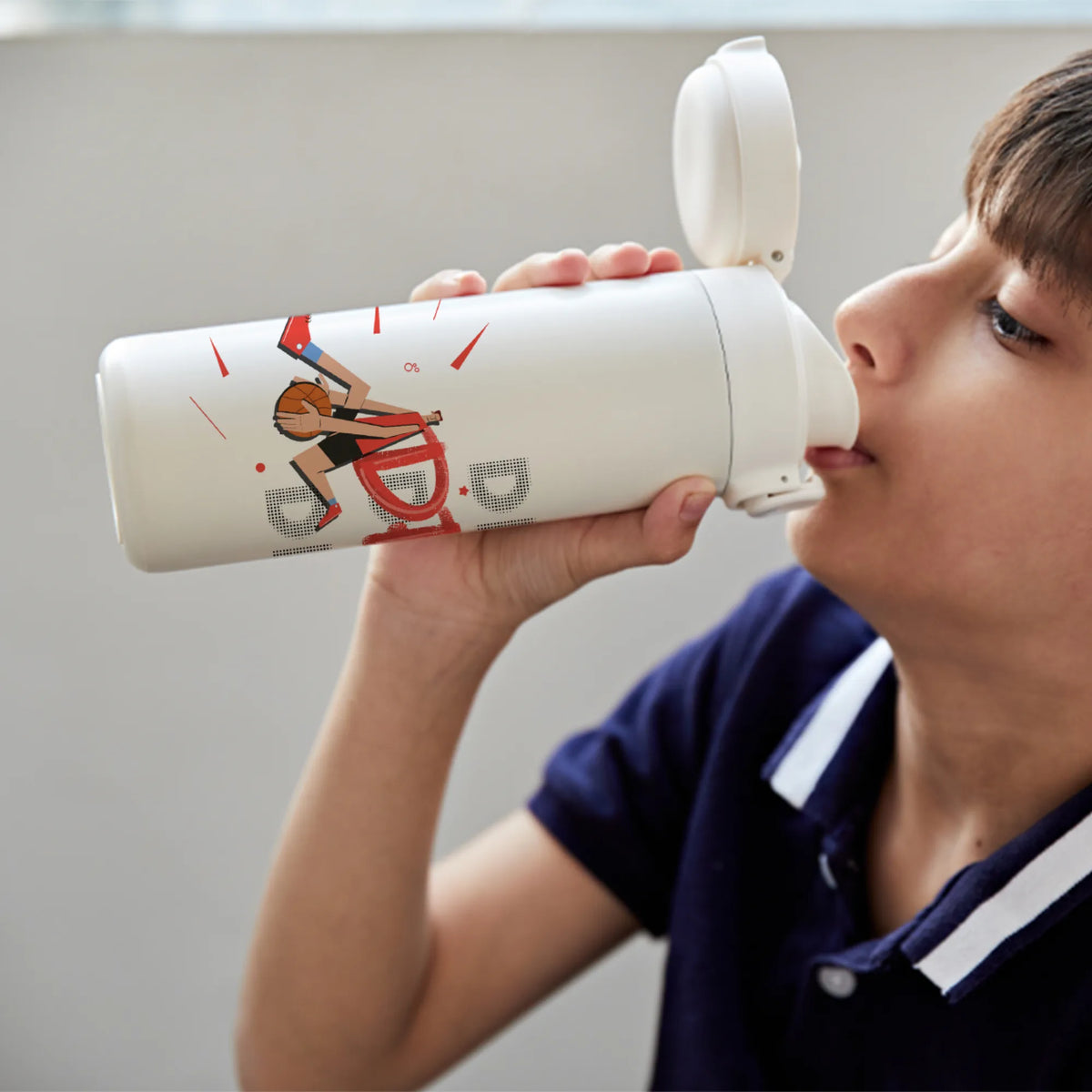 Personalised Basketball Fever Boy Water Bottle for Kids - image 2