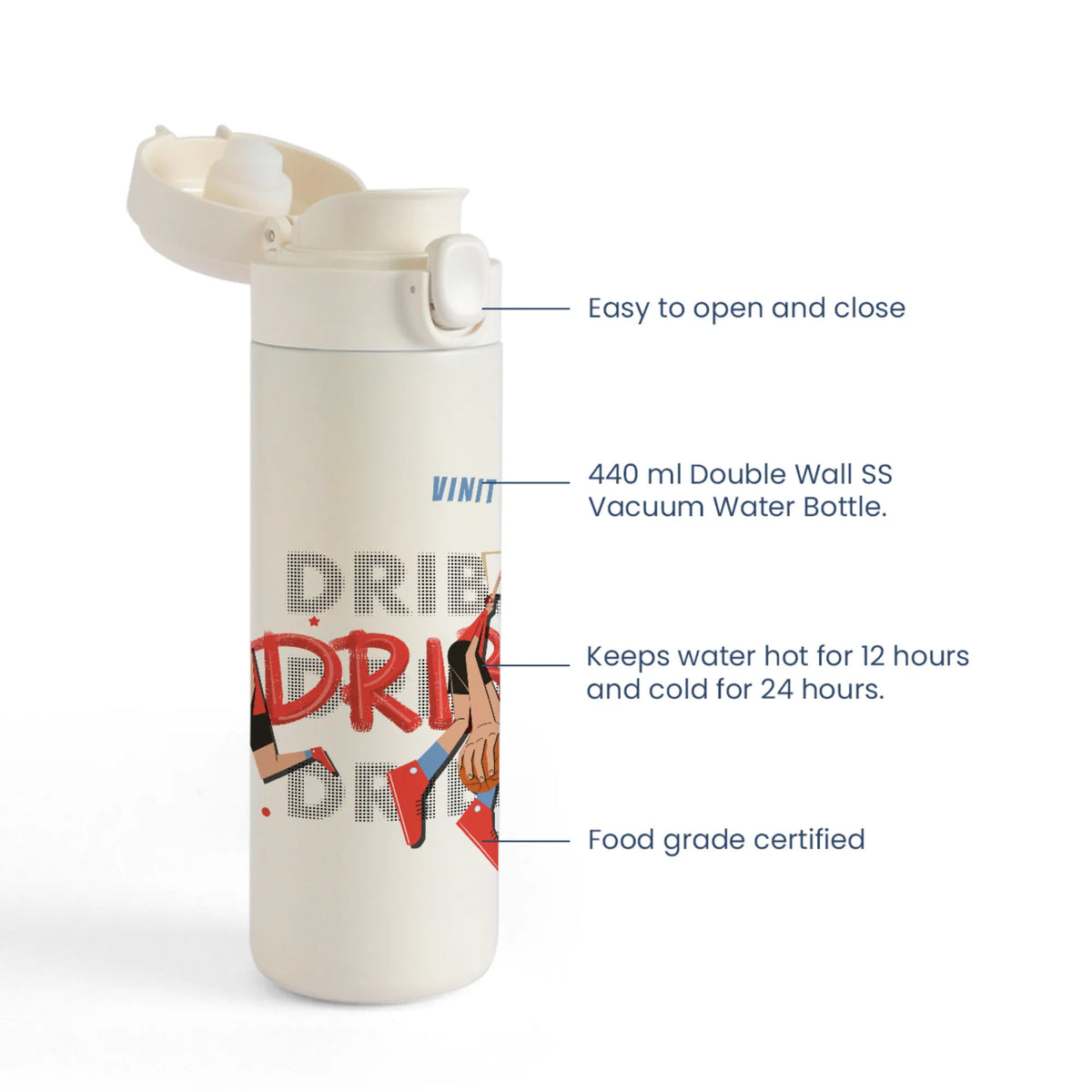 Personalised Basketball Fever Boy Water Bottle for Kids - image 4