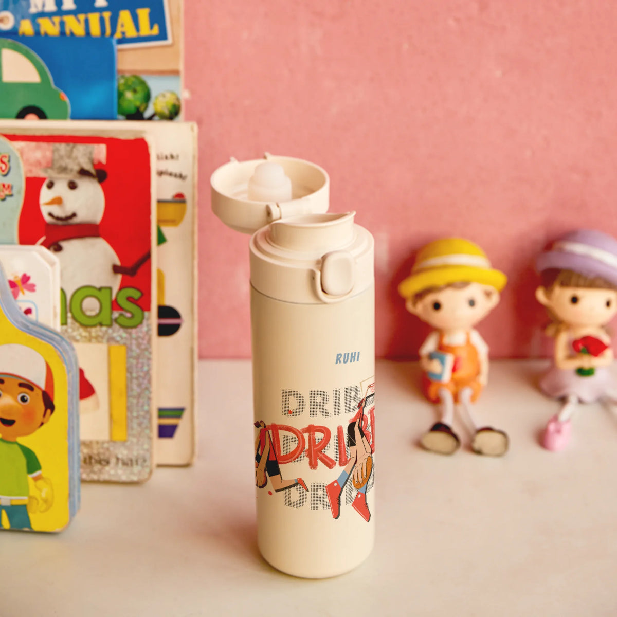 Personalised Basketball Fever Girl Water Bottle for Kids - image 3