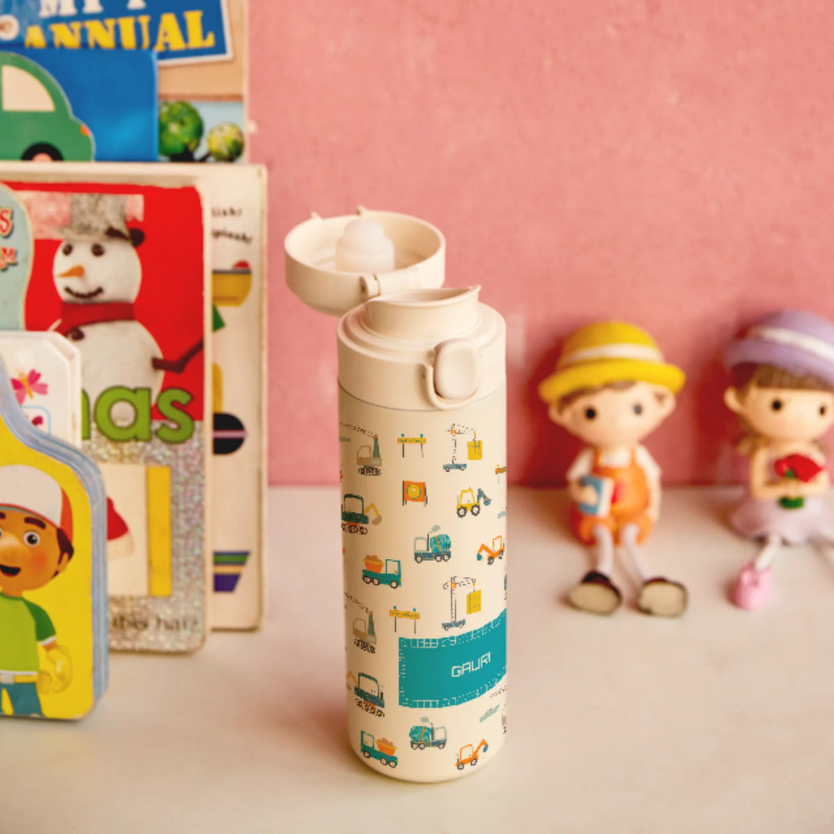 Personalised Construction Site Water Bottle for Kids - image 3